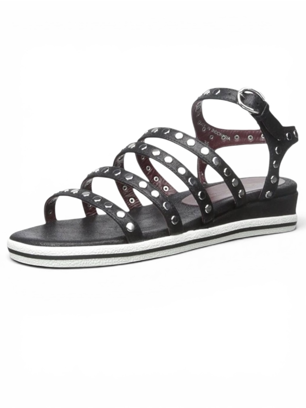 MARC BY MARC JACOBS GENA 5 STRAP LEATHER NAILHEAD STUDDED GLADIATOR SANDALS